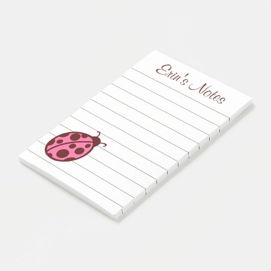 Pink Ladybug To Do List It Notes ポストイット (アングル)
