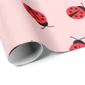 Pink Ladybug Wrapping Paper ラッピングペーパー (ロールコーナー)