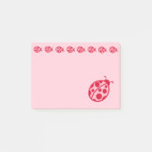 Pink Ladybugs Post It Notes ポストイット (正面)