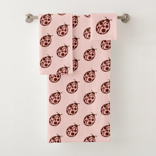 Pink Ladybugs Towel Set バスタオルセット (インサイチュ)