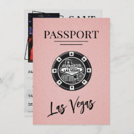 Pink Las Vegas Passport日付の保存 セーブザデート
