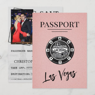 Pink Las Vegas Passport日付の保存 セーブザデート
