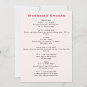 Pink Last Rodeo Cowgirl Bachelorette Weekend 招待状 (裏面)