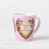 Pink Latte Mug for Mom with Heart  カフェラテマグ (右アングル)