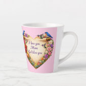 Pink Latte Mug for Mom with Heart  カフェラテマグ (右)