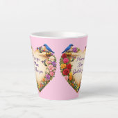 Pink Latte Mug for Mom with Heart  カフェラテマグ (正面)