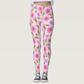 Pink Lavender Lacy Daisy Leggings レギンス (正面)