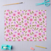Pink Lavender Lacy Daisy Tissue Paper 薄葉紙 (クラフト)