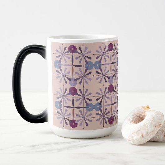 Pink Lavender MidCentury Modern Morphing Mug モーフィングマグカップ (ドーナツ)