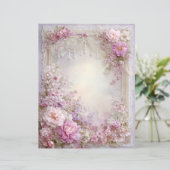 Pink Lavender Vintage Junk Journal Scrapbook Paper (スタンド正面)