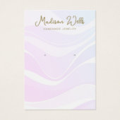 Pink Lavender Waves  Earring Display Holder (正面)