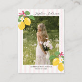 Pink Lemon Citrus Graduation College Fund エンクロージャーカード (裏面)