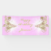 Pink Lemon Lime Butterfly Banner 横断幕 (横)