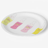 Pink Lemonade Birthday Party Plates ペーパープレート (アングル)