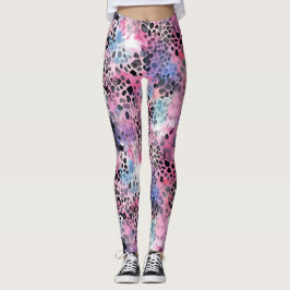 Pink Leopardプリントレギンス レギンス