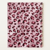 Pink Leopard Animal Print With Faux Foil And Name プランナー手帳 (裏面)