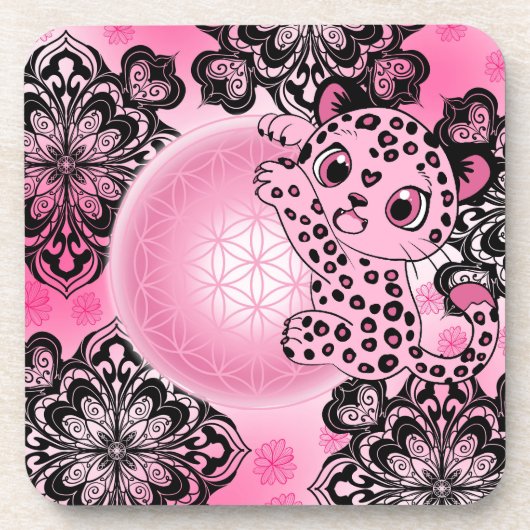 Pink Leopard Harmony コースター (正面)