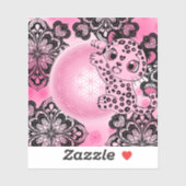 Pink Leopard Harmony flower of life シール (シート)