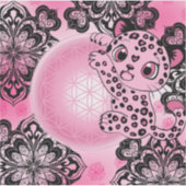 Pink Leopard Harmony flower of life シール (正面)