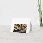 Pink Leopard Monogramストライプ感謝の気持ち サンキューカード (裏面)