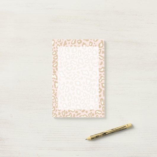 Pink Leopard Post It Notesギフト ポストイット (デスク上)