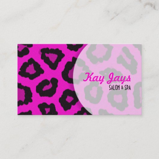 Pink Leopard Print名刺 名刺 (正面)