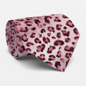 Pink Leopard Print Artistic Wild Cat Fur Texture ネクタイ (ロール)