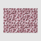 Pink Leopard Print Artistic Wild Cat Fur Texture 薄葉紙 (正面)