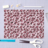 Pink Leopard Print Artistic Wild Cat Fur Texture 薄葉紙 (クラフト)