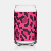Pink Leopard Print Librarian Name ガラス缶 (裏面)