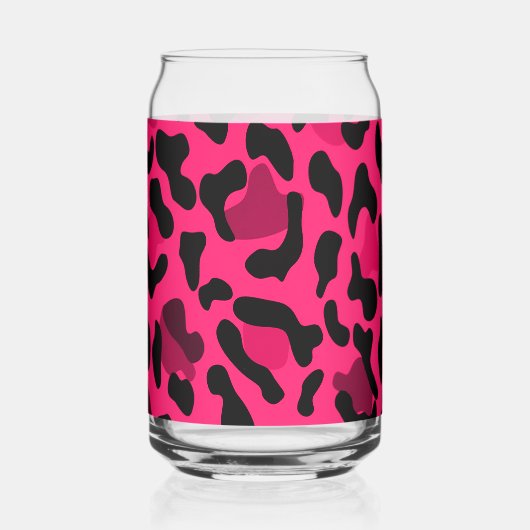 Pink Leopard Print Librarian Name ガラス缶 (裏面)