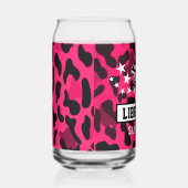 Pink Leopard Print Librarian Name ガラス缶 (右)