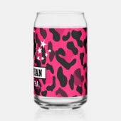 Pink Leopard Print Librarian Name ガラス缶 (左)