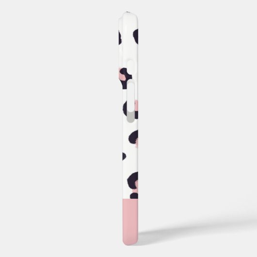 Pink Leopard Print Monogrammed Case-Mate iPhoneケース (裏面 / 左)