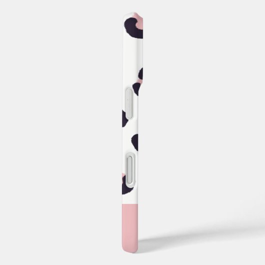 Pink Leopard Print Monogrammed Case-Mate iPhoneケース (裏面 / 右)