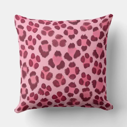 Pink Leopard Print Pattern クッション (裏面)