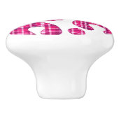 Pink leopard print tartan knob Scottish  セラミックノブ (側面)