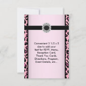 Pink Leopard RSVPテンプレート 出欠カード (裏面)