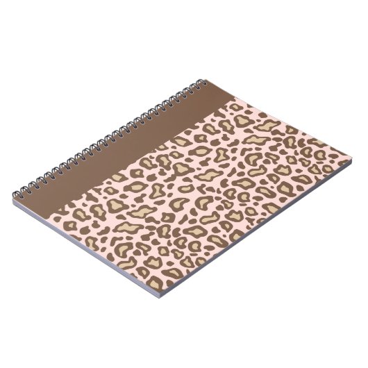 Pink Leopard School Notebook Journal Gift ノートブック (左側)