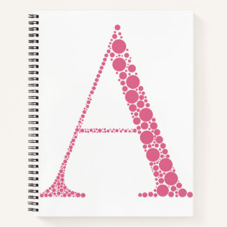 Pink Letter A Journal – Minimal Aesthetic Notebook ノートブック