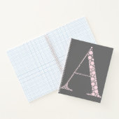 Pink Letter A Journal – Minimal Aesthetic Notebook ノートブック (内部)