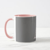 Pink Letter A Mug – Light Pink Minimal Monogram マグカップ (左)