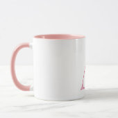 Pink Letter A Mug – Minimal Circle Monogram Design マグカップ (左)