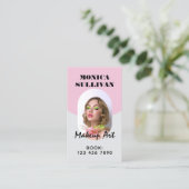 Pink light gray minimalist makeup 名刺 (スタンド正面)