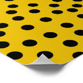 Pink Lightening Bolt on Dotted Yellow Pop Art ポスター (角)