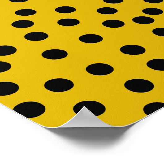 Pink Lightening Bolt on Dotted Yellow Pop Art ポスター (角)