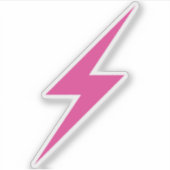 Pink Lightning Bolt Of Feminism シール (正面)