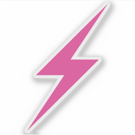 Pink Lightning Bolt Of Feminism シール (正面)