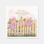 Pink Lilac Hydrangea Fresh Market Bridal Shower  スタンダードカクテルナプキン (正面)