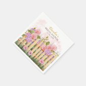 Pink Lilac Hydrangea Fresh Market Bridal Shower  スタンダードカクテルナプキン (角)